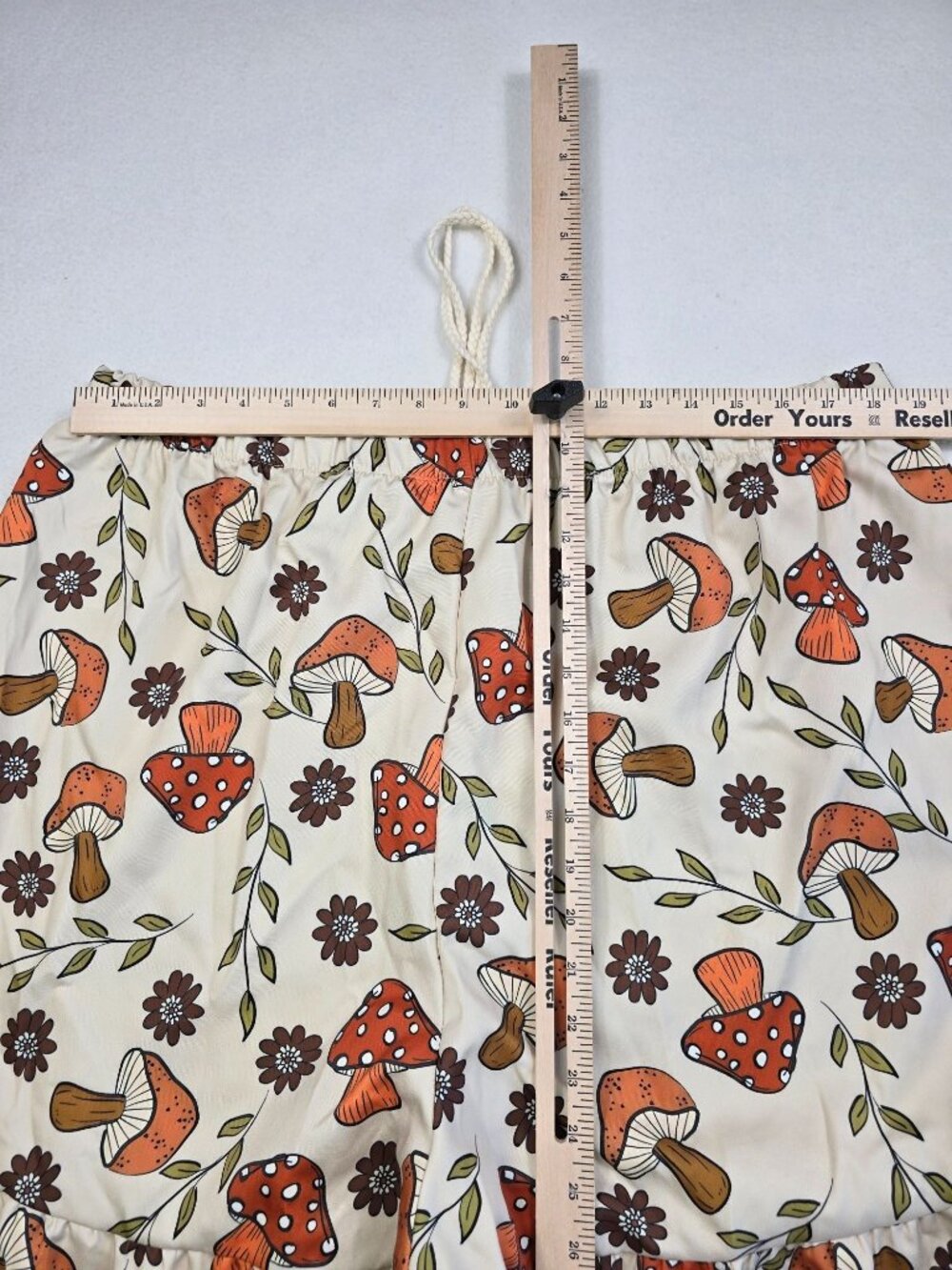 Shein 3XL Mushroom Floral Nature Wide Leg Drawstring Pants Hippie Cottage Core - Picture 4 of 6